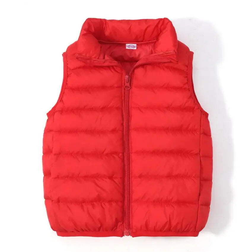 Filles Garçons Down Gilets en coton Veste chaude sans manches pour enfants Gilet pour enfants