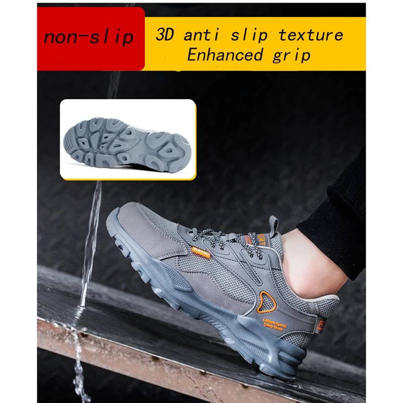 Chaussures de sécurité pour hommes, nouvelles chaussures de travail à embout en acier pour hommes, baskets de travail anti-perforation, chaussures de protection pour hommes, bottes de travail pour hommes, bottes de sécurité