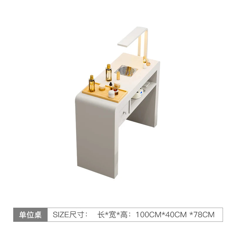 Beauté Table à ongles de luxe Équipement professionnel portable moderne Bureau à ongles Manucure Meuble simple Onglerie Meubles de salon