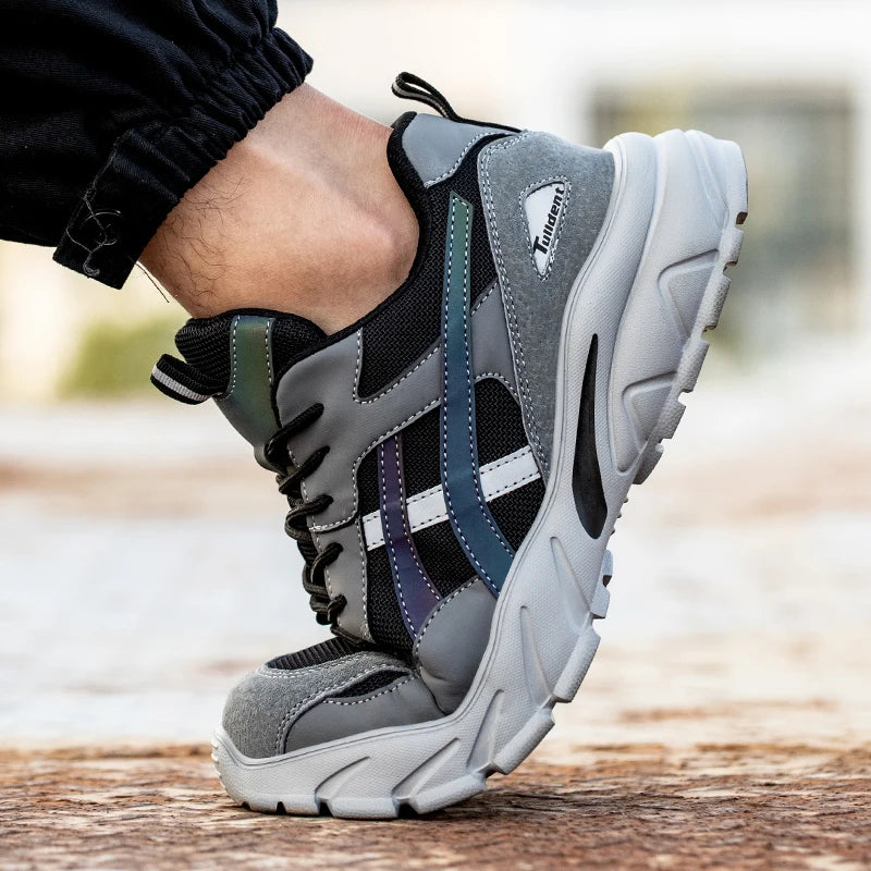 Chaussures de sécurité pour hommes, nouvelles chaussures de travail à embout en acier pour hommes, baskets de travail anti-perforation, chaussures de protection pour hommes, bottes de travail pour hommes, bottes de sécurité
