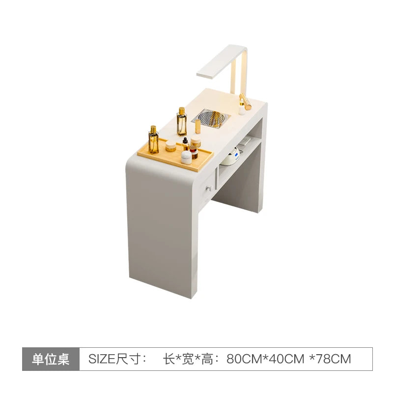 Beauté Table à ongles de luxe Équipement professionnel portable moderne Bureau à ongles Manucure Meuble simple Onglerie Meubles de salon