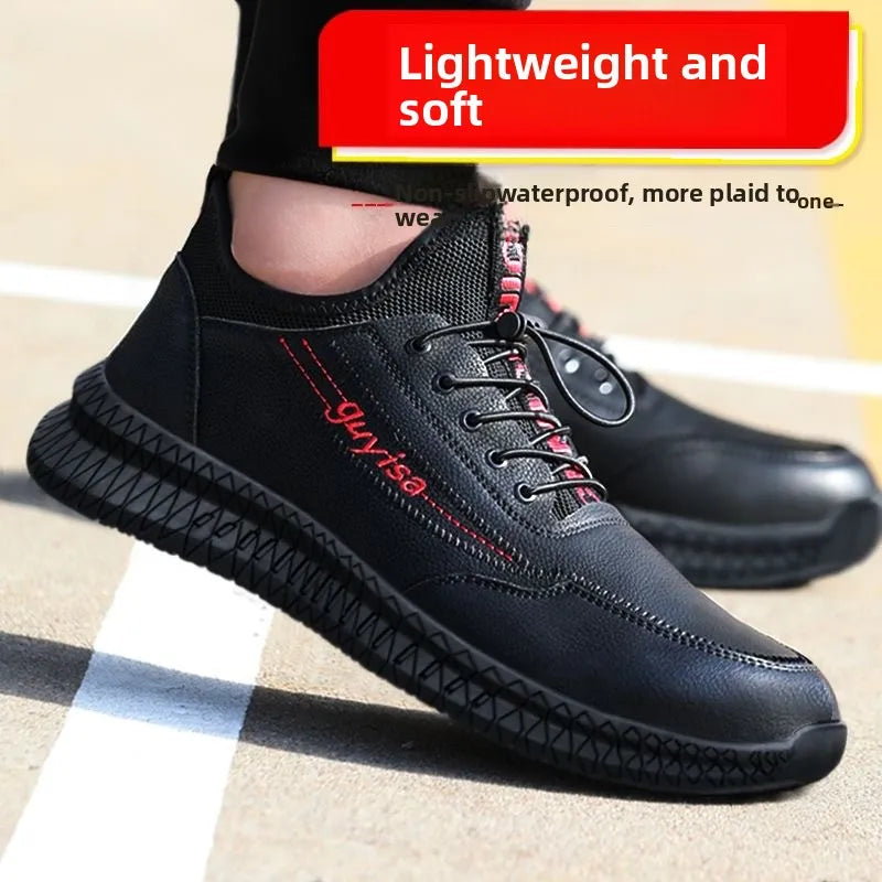 Chaussures de sécurité pour hommes, embout en acier, antidérapantes, imperméables, avec protection anti-usure et anti-perçage