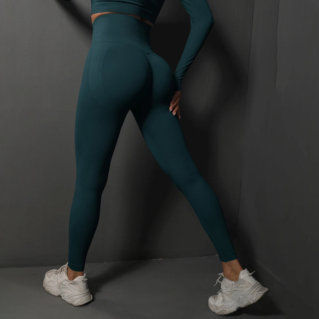 Leggings de gym sans couture Femmes Pantalons de yoga Sexy Taille haute Butin Lifting Leggings Pantalons Femmes Vêtements de sport Vêtements de fitness