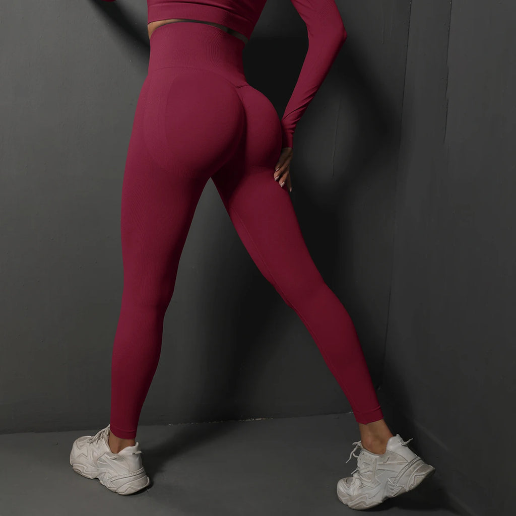 Leggings de gym sans couture Femmes Pantalons de yoga Sexy Taille haute Butin Lifting Leggings Pantalons Femmes Vêtements de sport Vêtements de fitness
