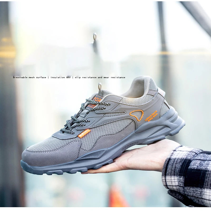 Chaussures de sécurité pour hommes, nouvelles chaussures de travail à embout en acier pour hommes, baskets de travail anti-perforation, chaussures de protection pour hommes, bottes de travail pour hommes, bottes de sécurité