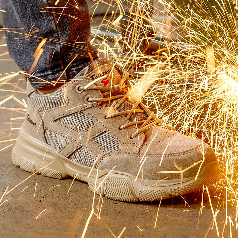 Chaussures de sécurité isolantes 10 kV pour hommes, anti-écrasement, respirantes, pour électricien, soudeur, bottes de travail anti-perforation