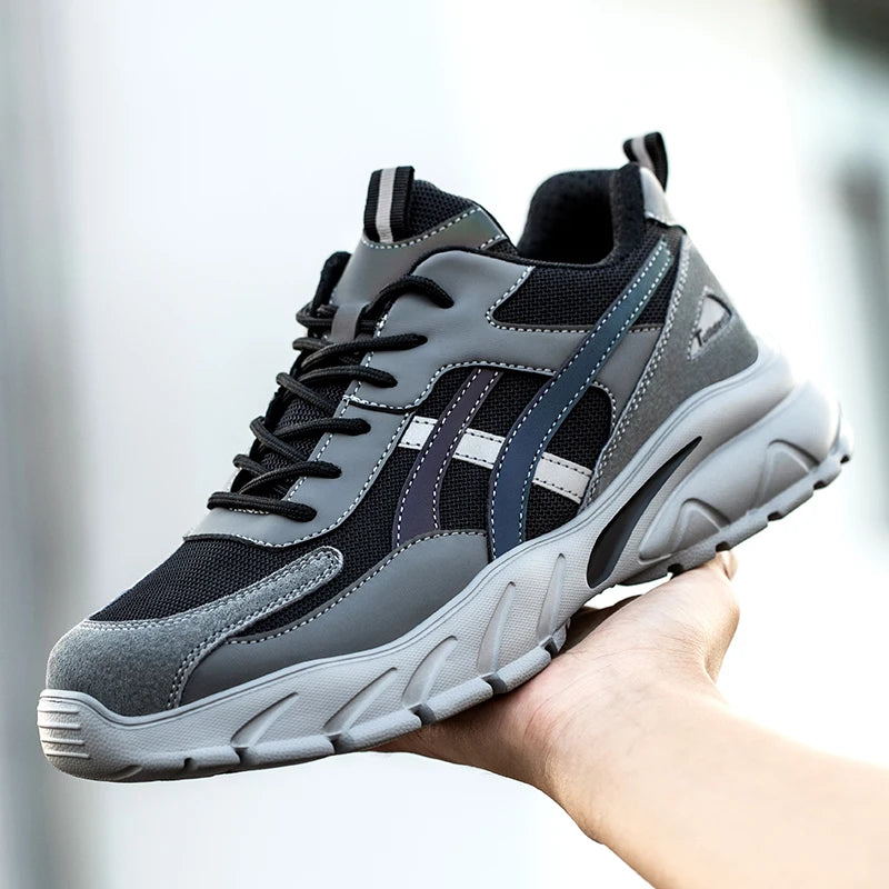 Chaussures de sécurité pour hommes, nouvelles chaussures de travail à embout en acier pour hommes, baskets de travail anti-perforation, chaussures de protection pour hommes, bottes de travail pour hommes, bottes de sécurité
