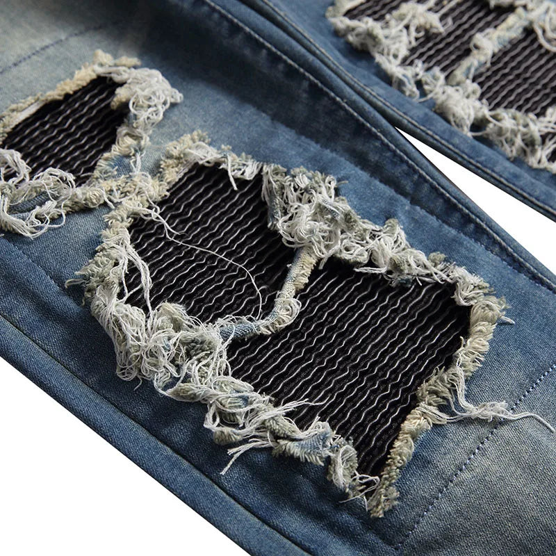 Jeans slim déchirés pour hommes