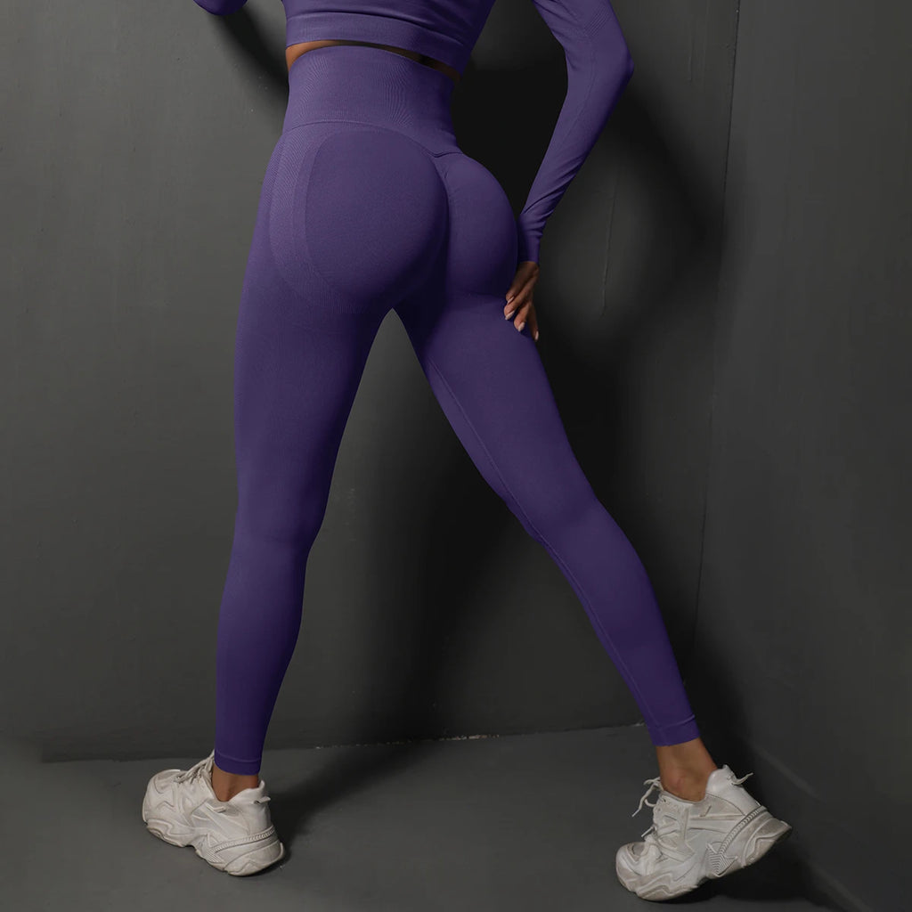Leggings de gym sans couture Femmes Pantalons de yoga Sexy Taille haute Butin Lifting Leggings Pantalons Femmes Vêtements de sport Vêtements de fitness