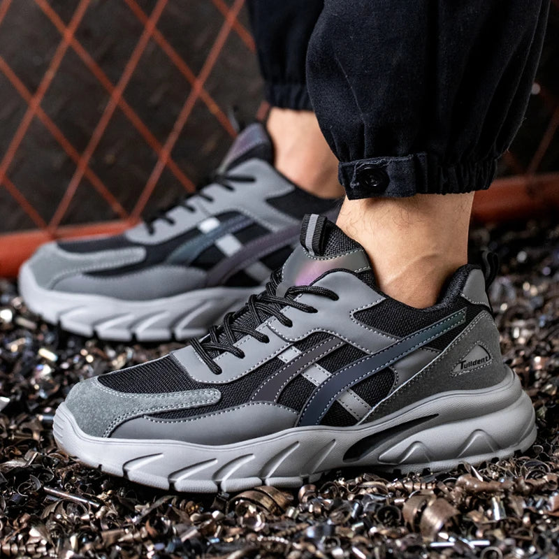 Chaussures de sécurité pour hommes, nouvelles chaussures de travail à embout en acier pour hommes, baskets de travail anti-perforation, chaussures de protection pour hommes, bottes de travail pour hommes, bottes de sécurité