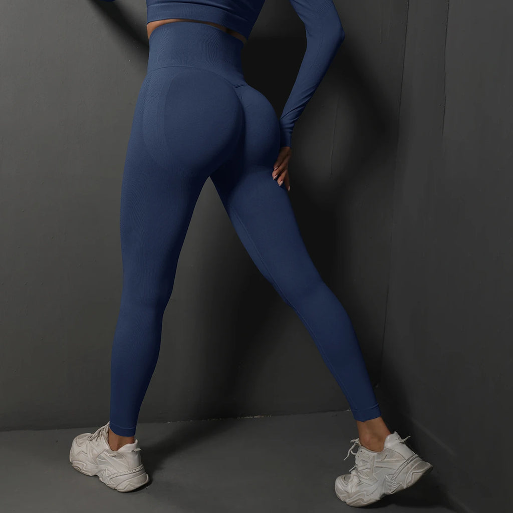 Leggings de gym sans couture Femmes Pantalons de yoga Sexy Taille haute Butin Lifting Leggings Pantalons Femmes Vêtements de sport Vêtements de fitness