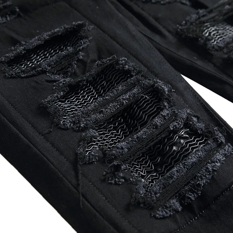 Jeans slim déchirés pour hommes